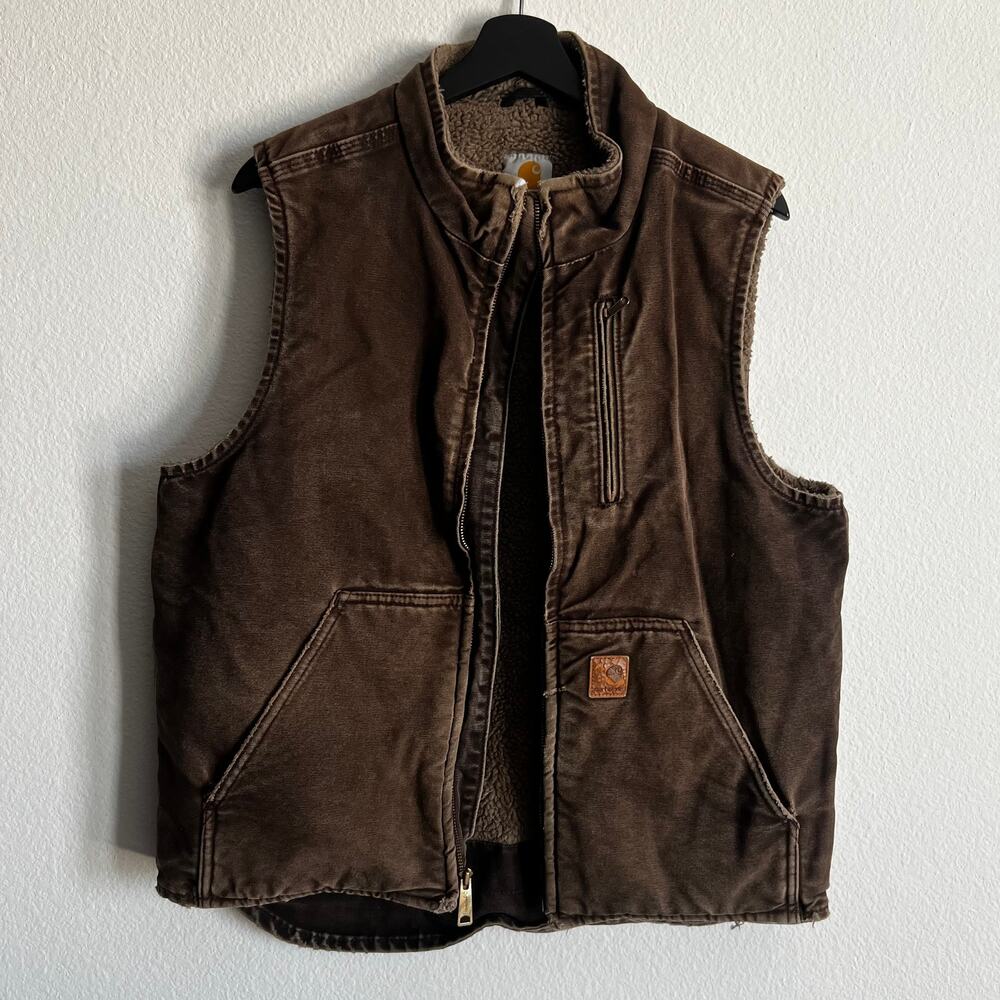 Carhartt V33 DKB faded brown work wear vest